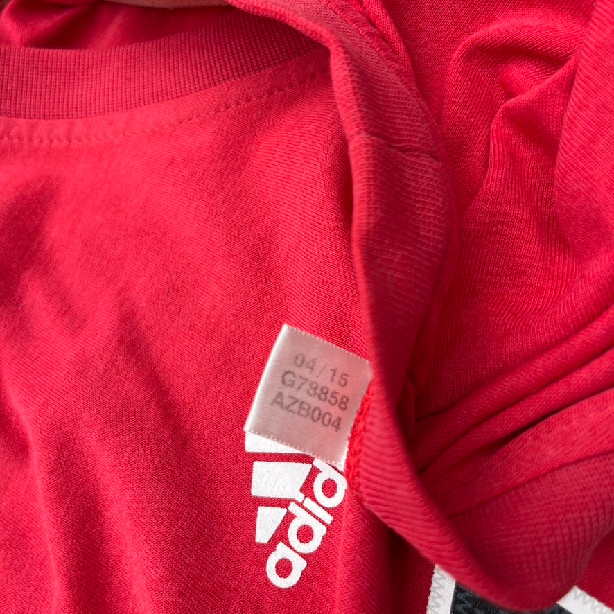 2015 Red Adidas Bulls Tee - L
