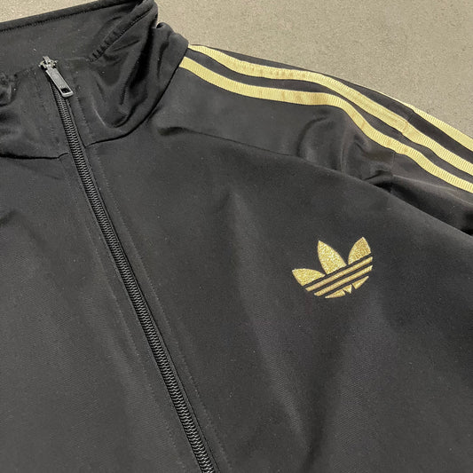 2011 Black Gold Adidas Firebird Track Jacket - XL