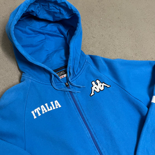 Vintage Blue Kappa Italia Zip Hoodie - M