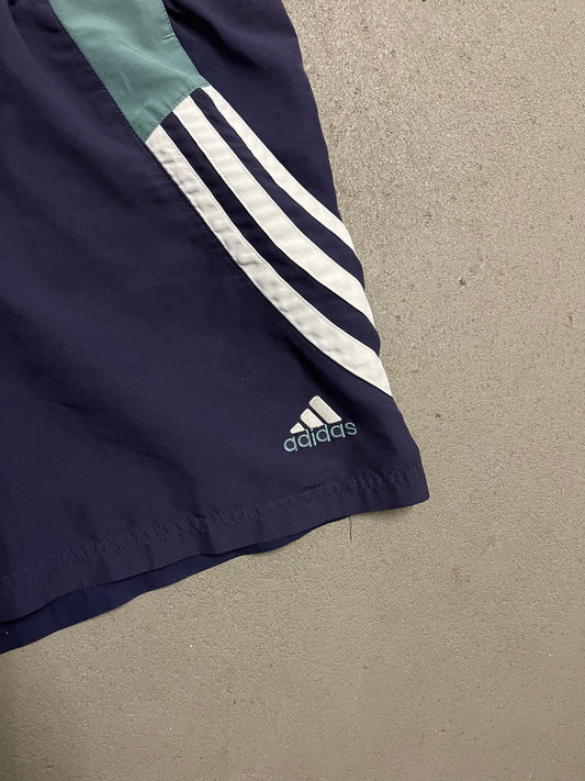 Vintage 90s Black Green Adidas Shorts - M