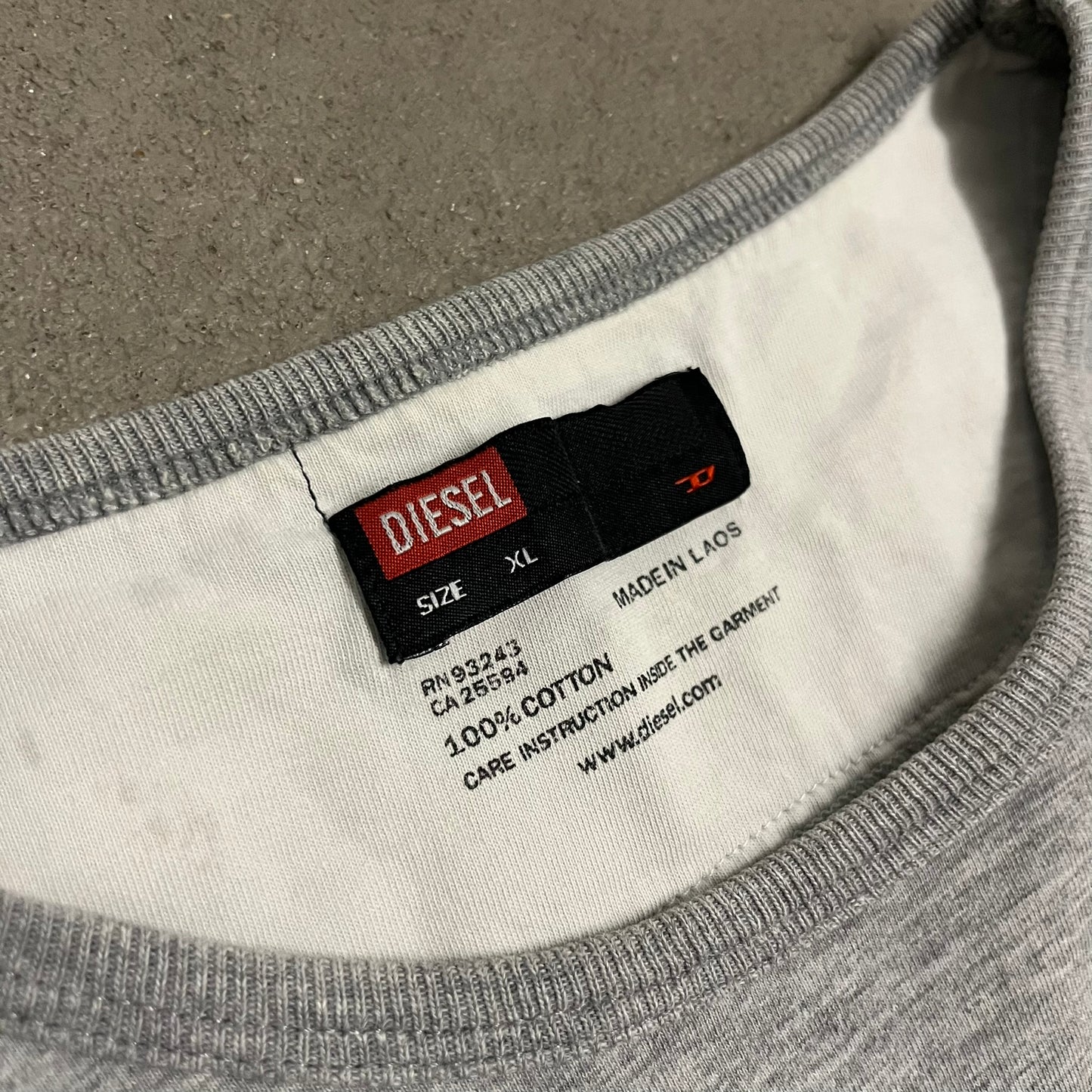 Vintage Grey Diesel Tee - L