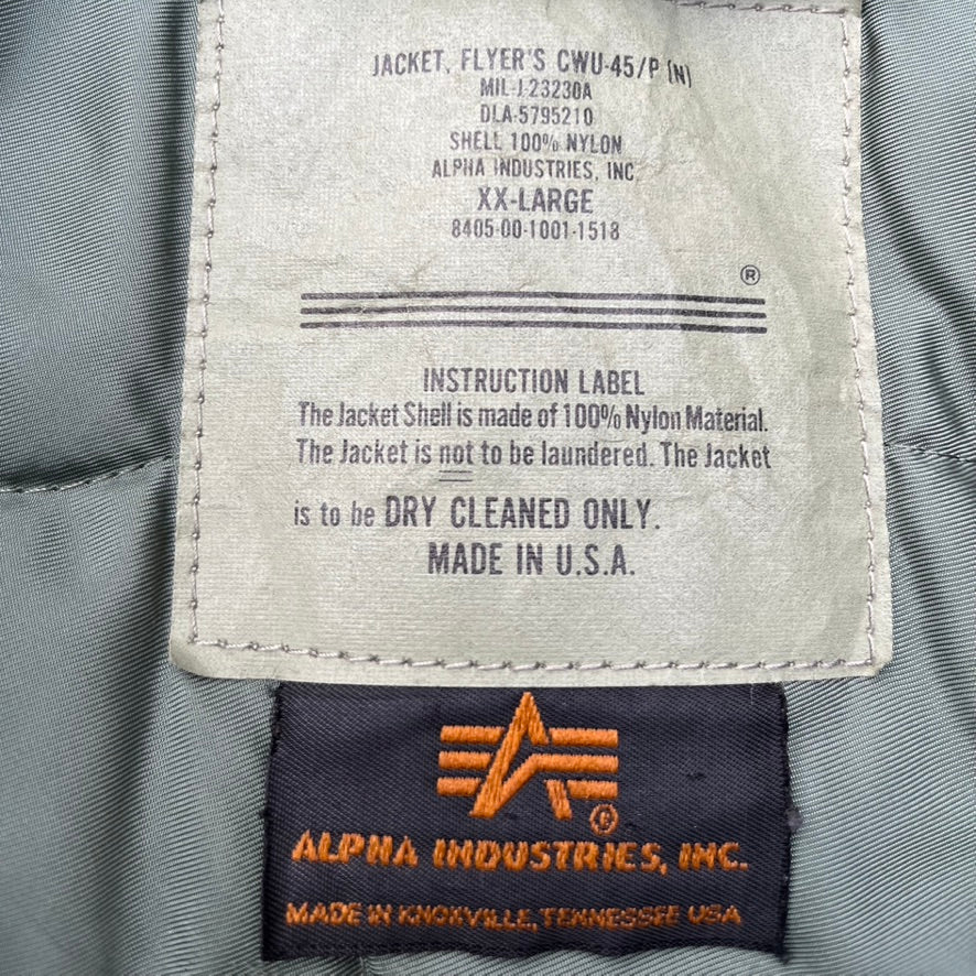 Vintage Green Alpha Industries Bomber Jacket - XL