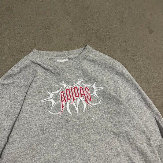 Vintage Y2K Grey Adidas Tribal Longlseeve - L (W)