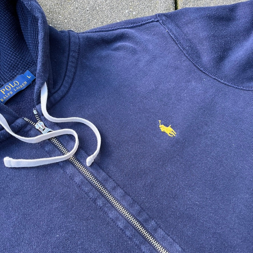 Blue Polo Ralph Lauren Zip Hoodie - L