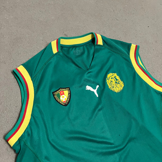 Vintage 2002 Green Puma Cameroon Sleeveless Kit - L