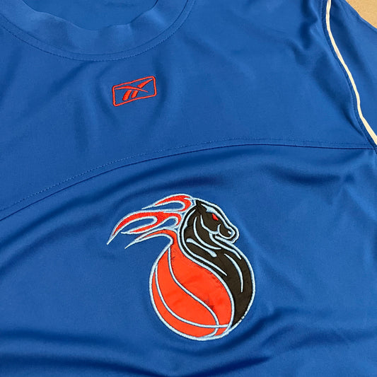 Vintage Blue Reebok Detroit Pistons Jersey - L