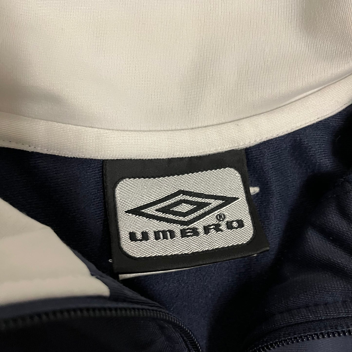 Vintage Y2K Blue Creme Umbro Track Jacket - L