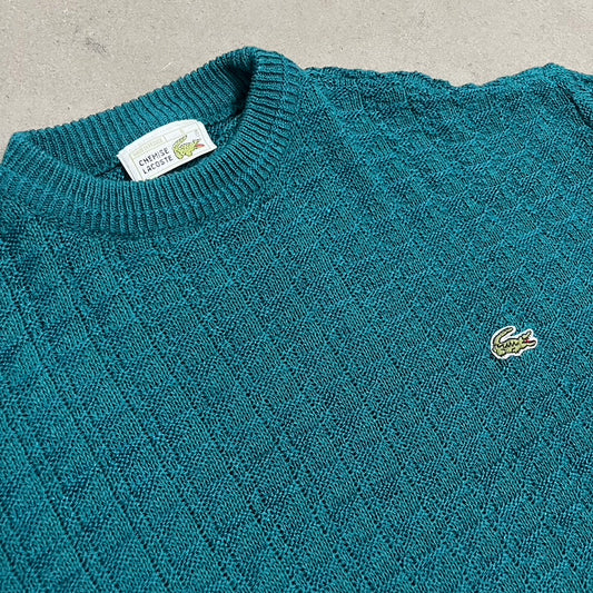 Vintage Petrol Lacoste Knit Sweater - M