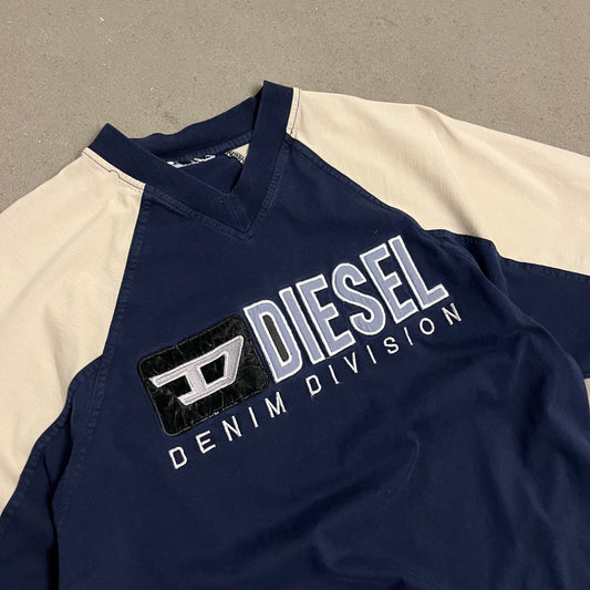Vintage Blue Creme Diesel Tee - L