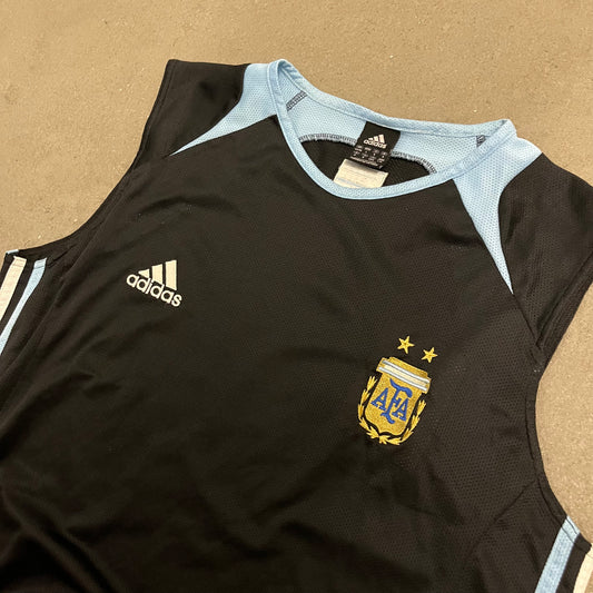 Vintage 2004 Black Adidas Argentinia Tank Top - L