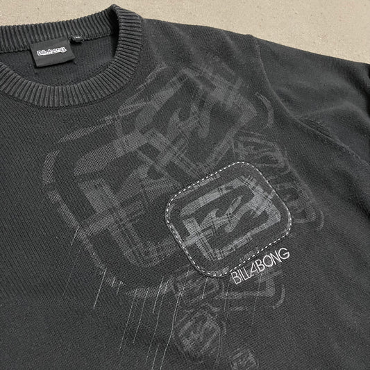 Vintage Y2K Black Billabong Knit Sweater - M