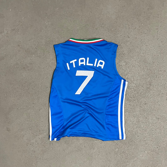 Vintage 2004 Blue Adidas Italia Top - L (W)