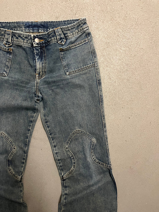 Vintage Y2K Fishbone Bootcut Jeans - M (W)