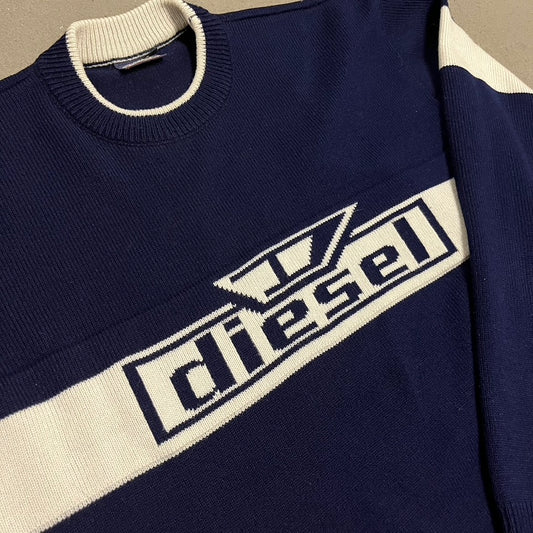 Vintage Blue Diesel Knit Sweater - L