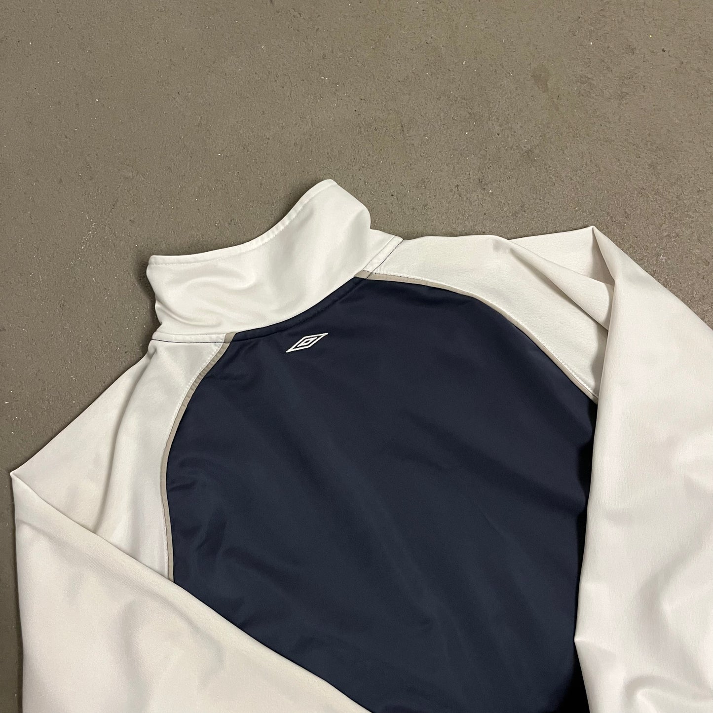 Vintage Y2K Blue Creme Umbro Track Jacket - L