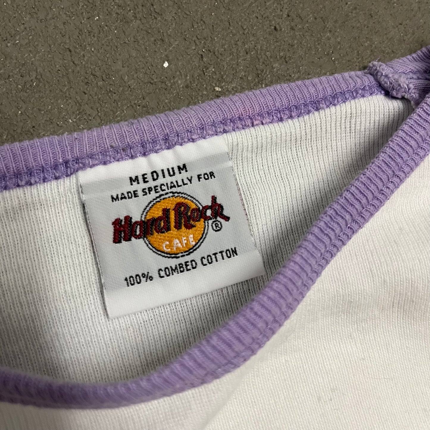 Vintage White Pink Hard Rock Longsleeve - M (W)