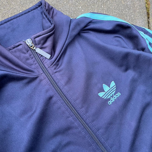 Vintage Blue Adidas Track Jacket - M