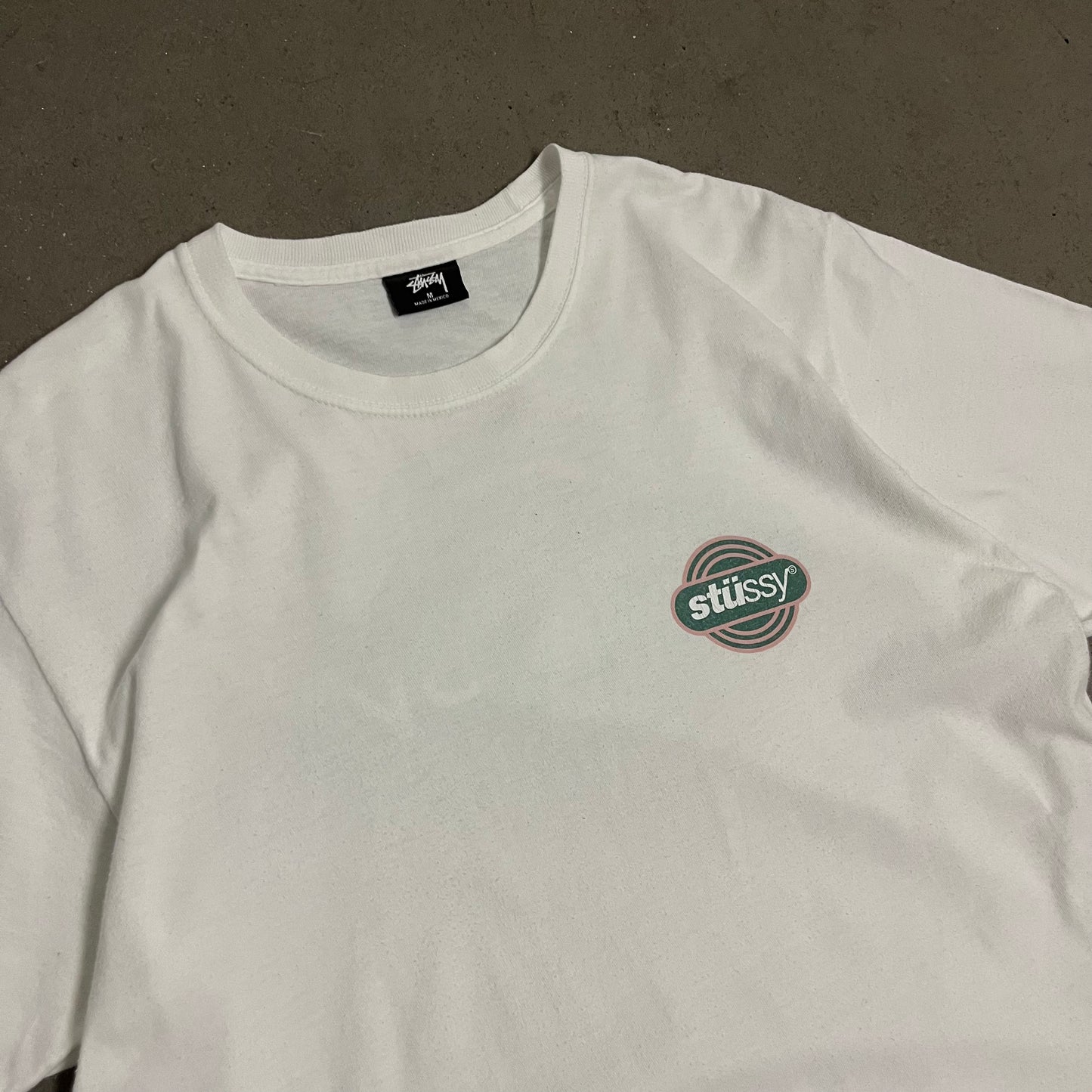 White Stüssy Tee - M