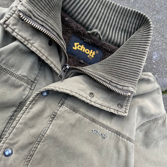 Vintage Green Schott NYC Bomber Jacket - XL