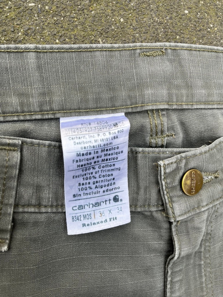 Vintage Green Faded Carhartt Pants - 36x34