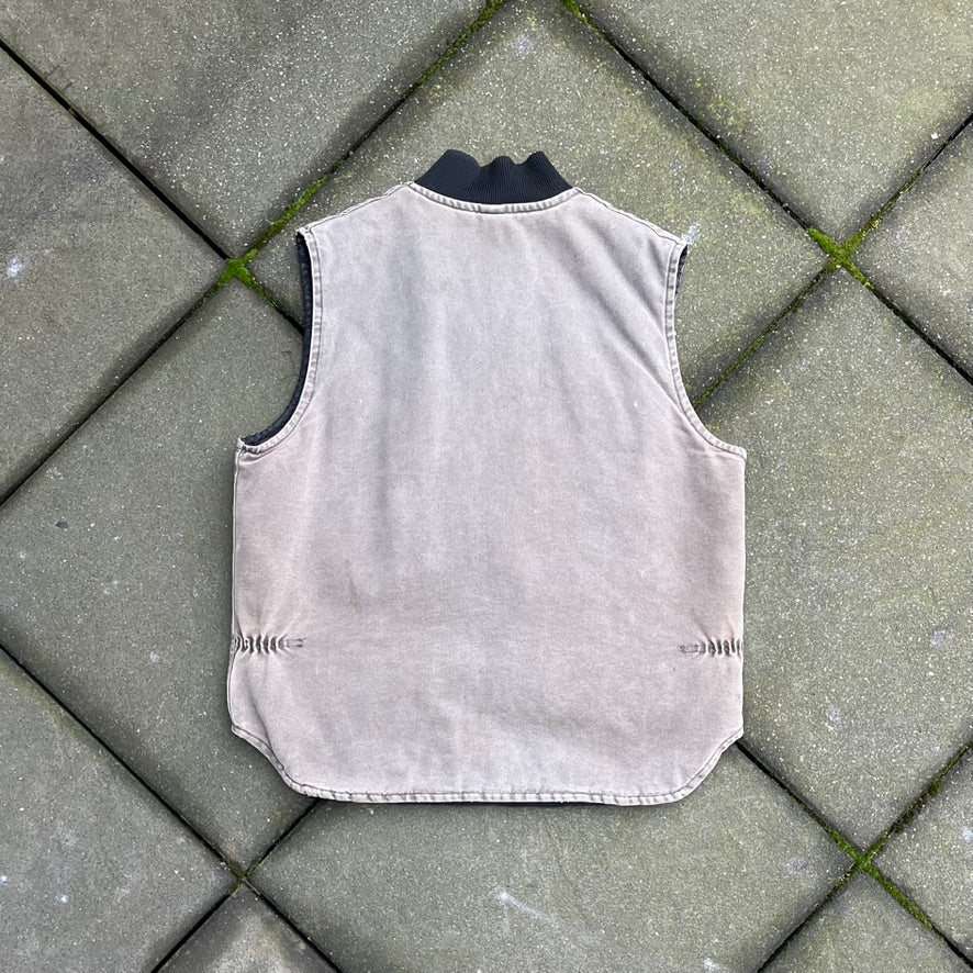 Vintage Green Faded Carhartt Vest - L
