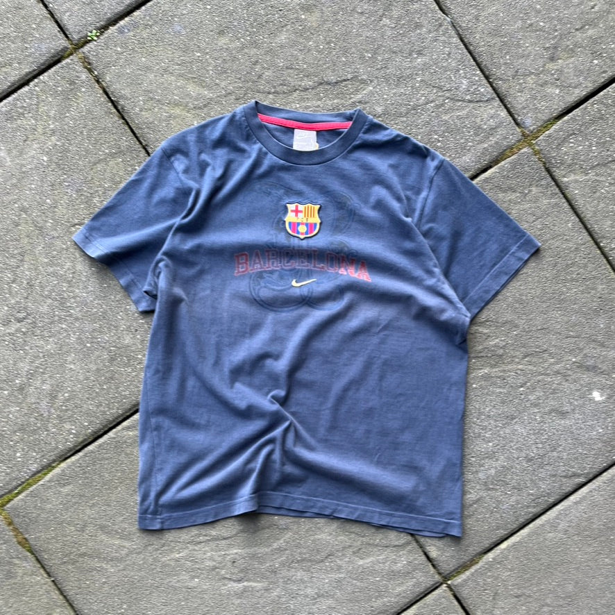 Vintage Blue Nike FC Barcelona Tee - M