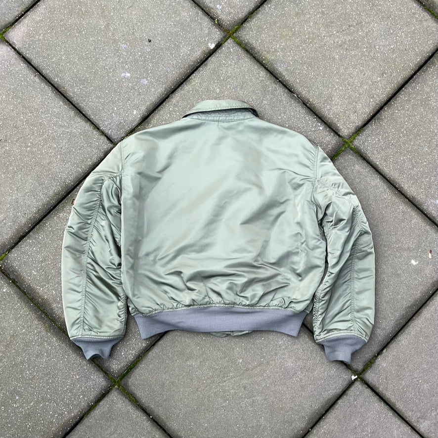 Vintage Green Alpha Industries Bomber Jacket - XL