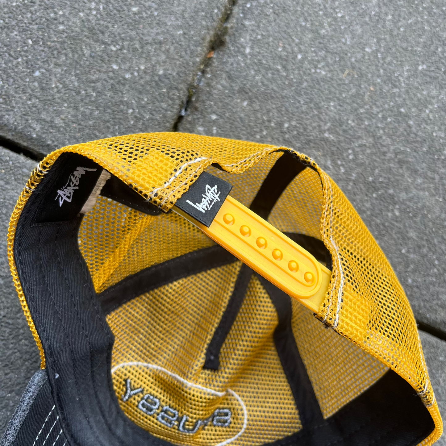 Blue Yellow Stüssy Trucker Cap