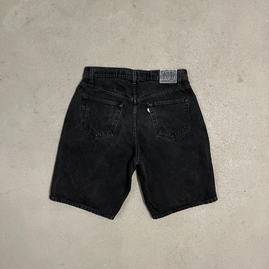 Vintage Black Levis Silver Tab Jeans Shorts - 36