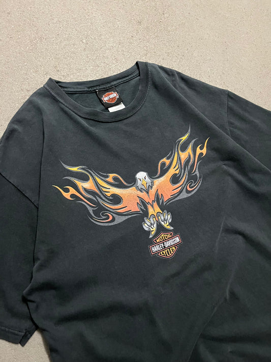 Vintage 2005 Black Faded Harley Davidson Tee - L