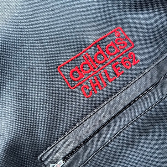 Vintage Black Red Adidas Chile62 Hooded Track Jacket - L