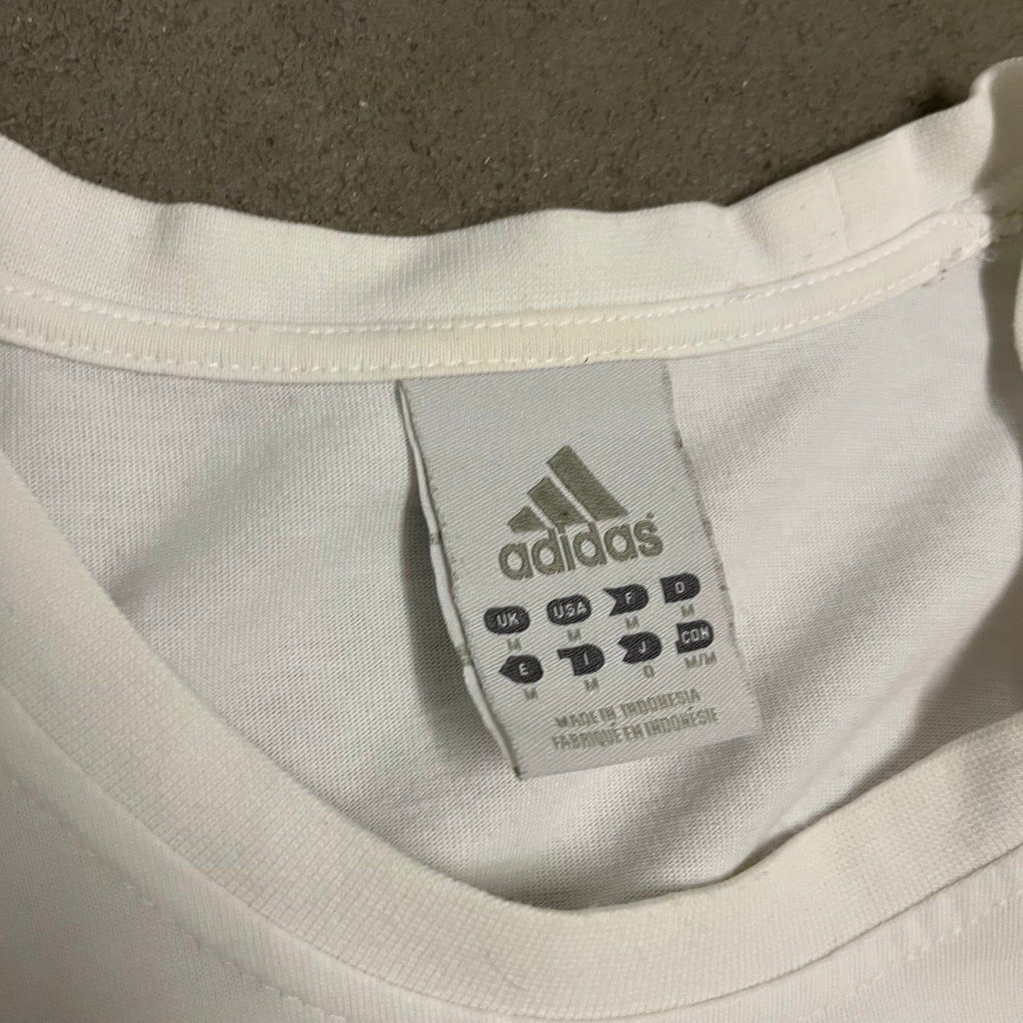 Vintage Y2K White Green Adidas Tee - M