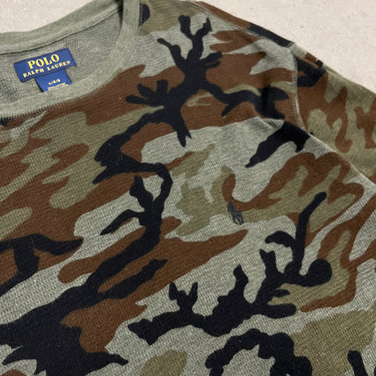 Green Camo Ralph Lauren Thermal Longsleeve - L