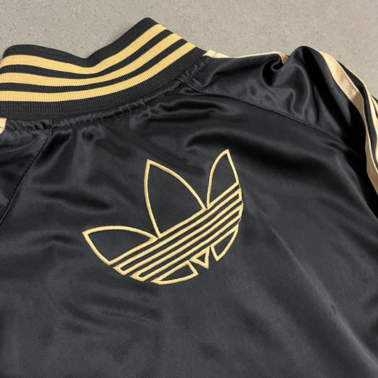 Vintage Black Gold Chile62 Adidas Track Jacket - L