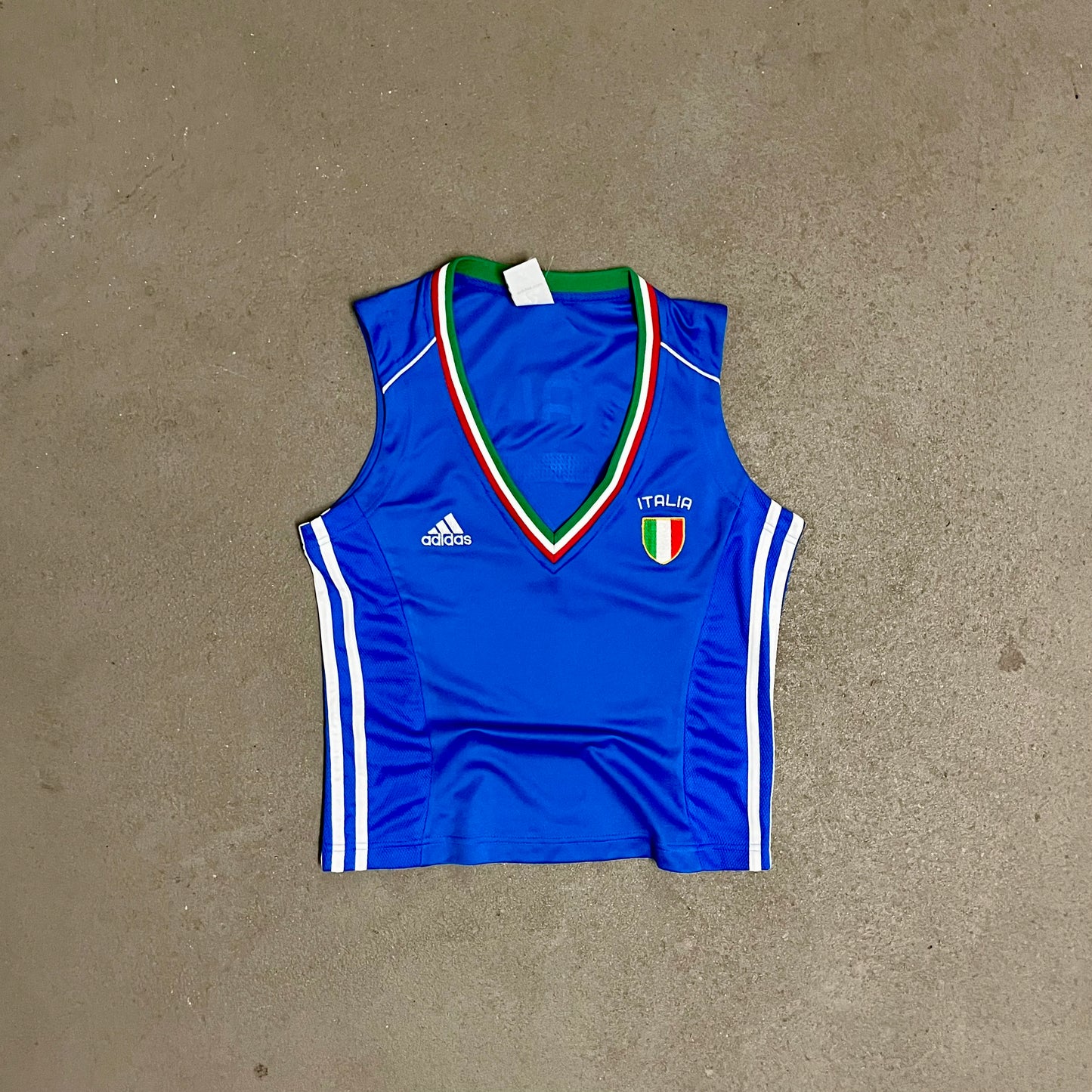 Vintage 2004 Blue Adidas Italia Top - L (W)