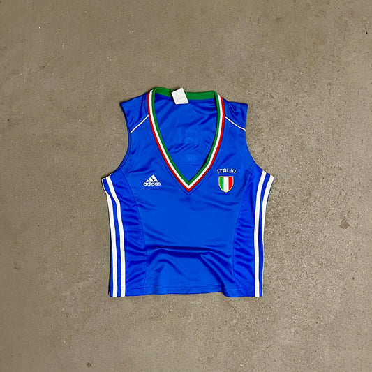 Vintage 2004 Blue Adidas Italia Top - L (W)
