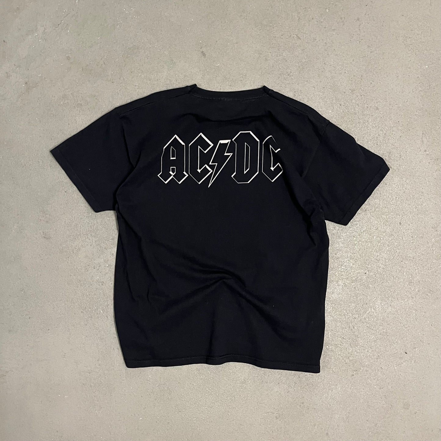 Vintage Black Fruit of the Loom ACDC Tee - XL