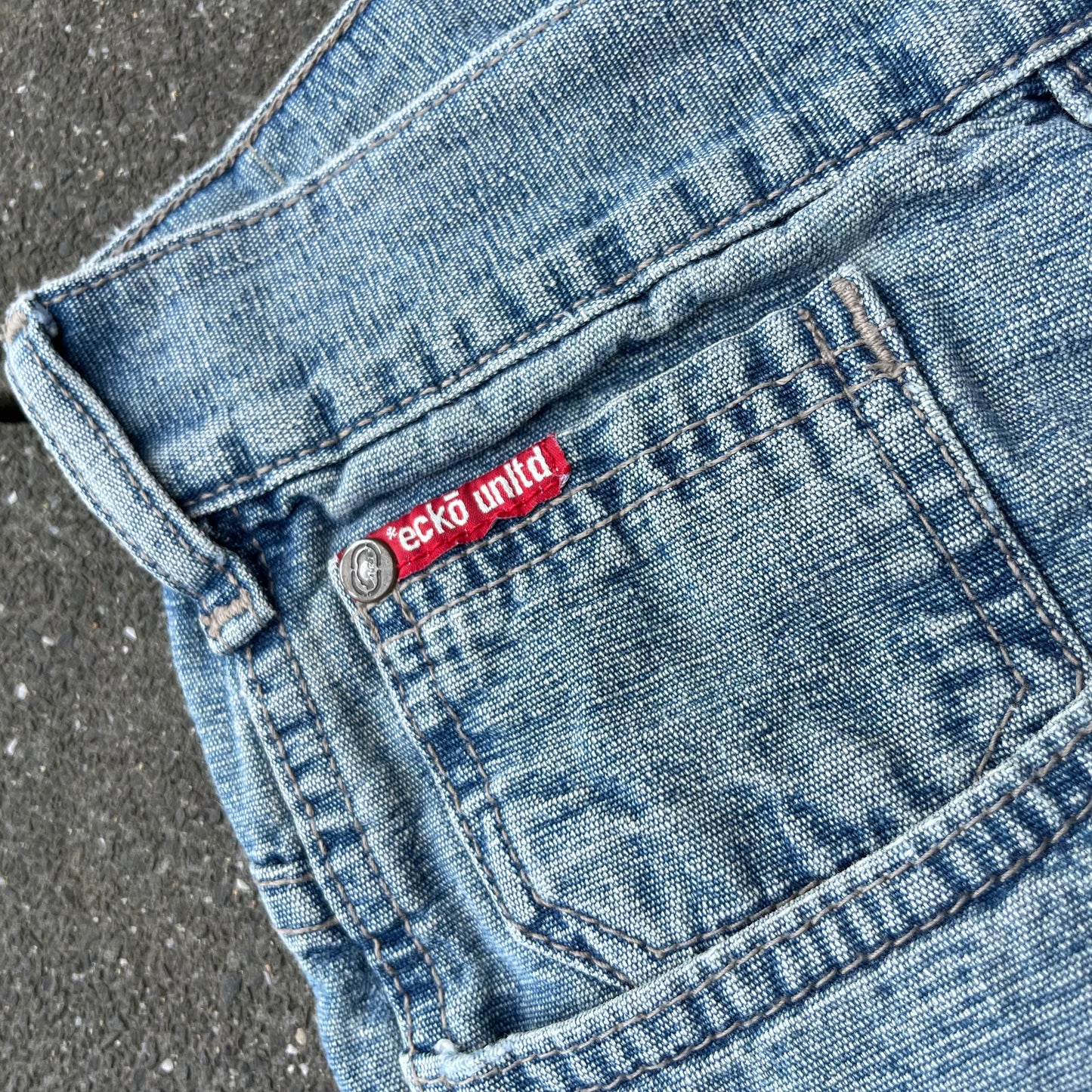 Vintage Y2K Blue Ecko Baggy Jeans Shorts - 36
