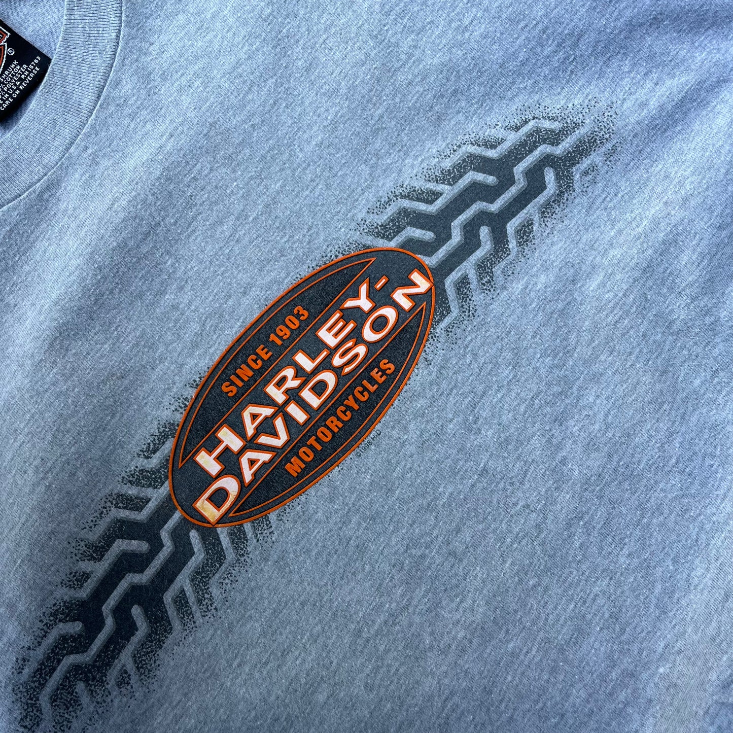 Vintage 1998 Grey Harley Davidson Tee - L