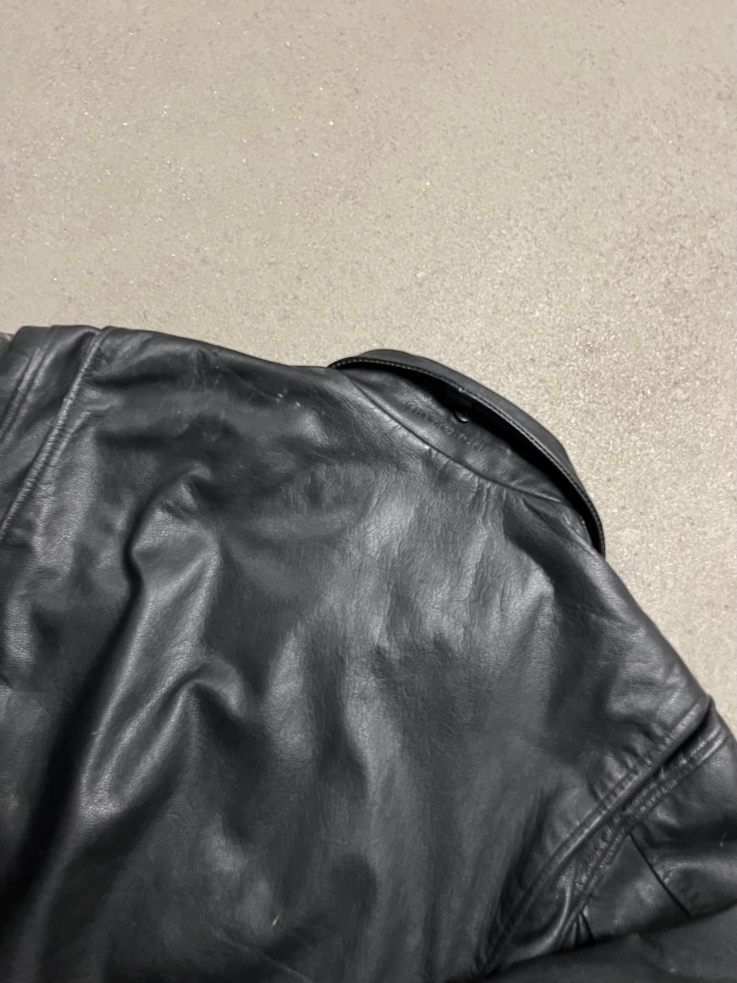 Vintage Black Chevignon Leather Jacket - L