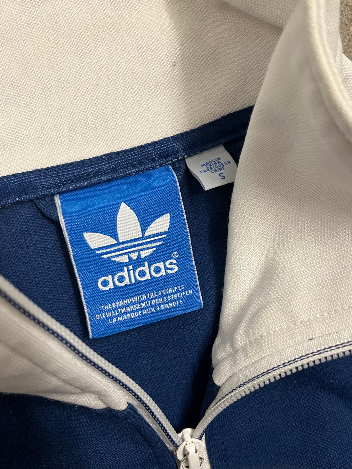 2011 Blue White Adidas Beckenbauer Track Jacket - S