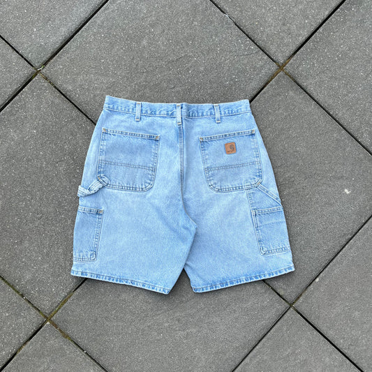 Vintage Blue Carhartt Carpenter Jeans Shorts - 38