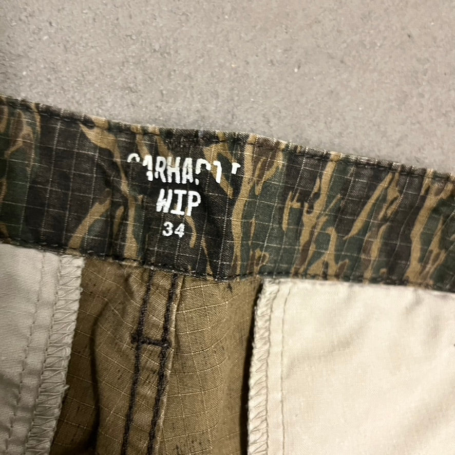 Green Tiger Camo Carhartt Shorts - 34