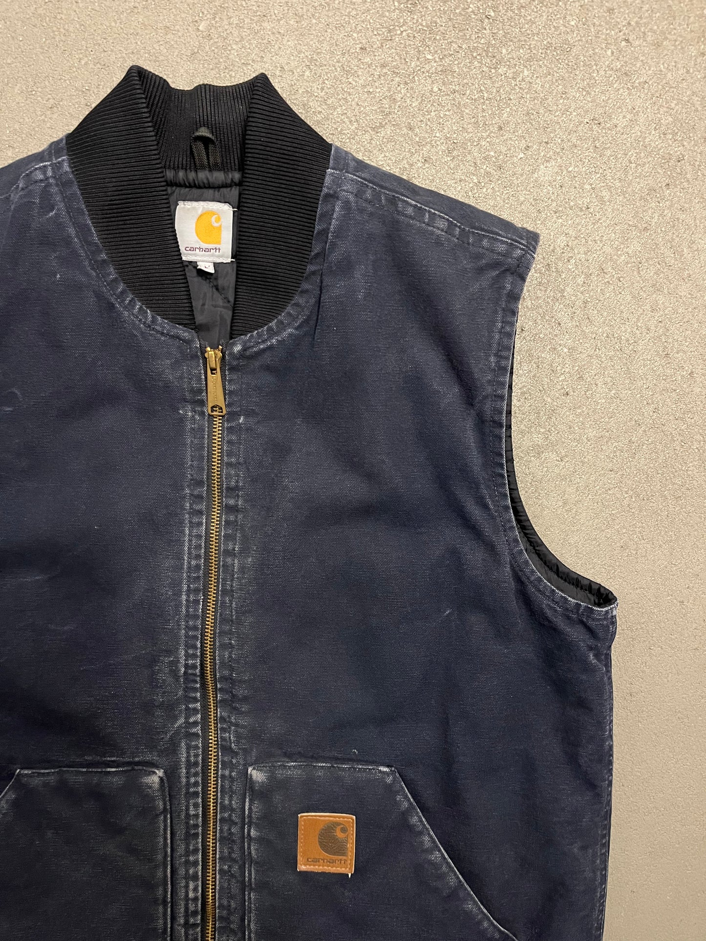 Vintage Blue Faded Carhartt Vest - L