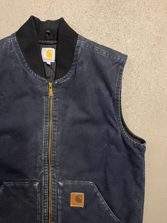 Vintage Blue Faded Carhartt Vest - L