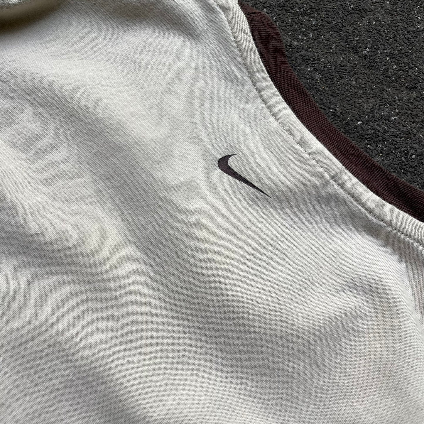 Vintage Beige Nike Ringer Tee - L