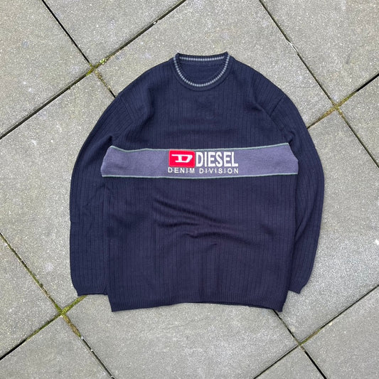 Vintage Black Diesel Knit Sweater - L
