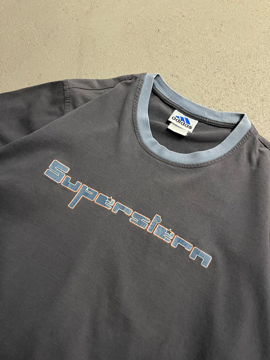 Vintage 90s Blue Faded Adidas Superstern Tee - M (W)