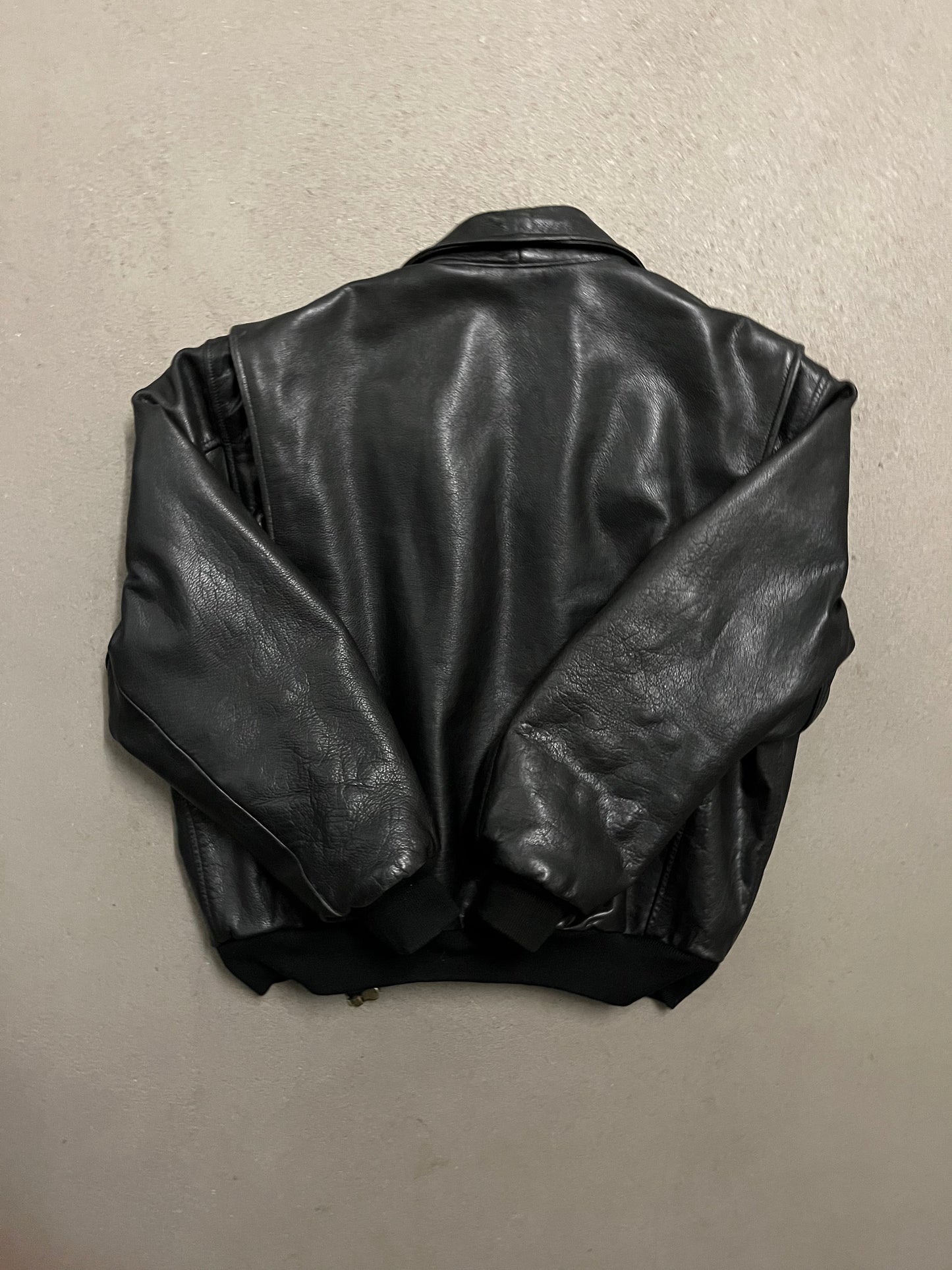 Vintage Black Chevignon Leather Jacket - XL