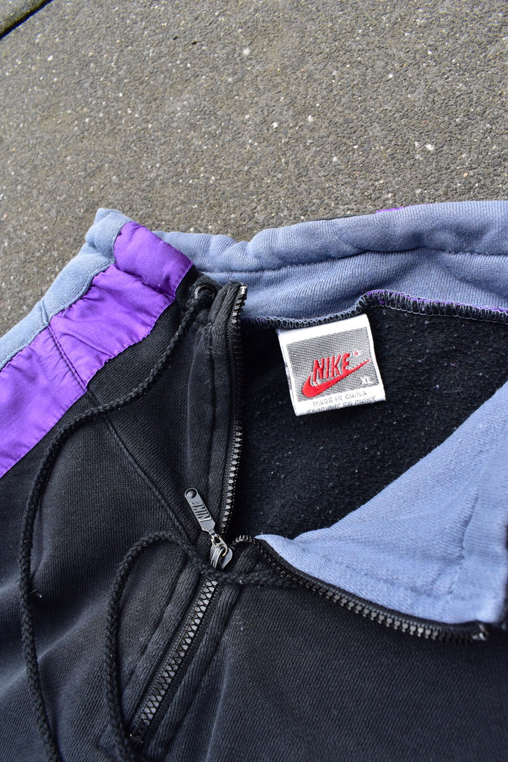 Vintage Blue Nike Half Zip Sweater - L